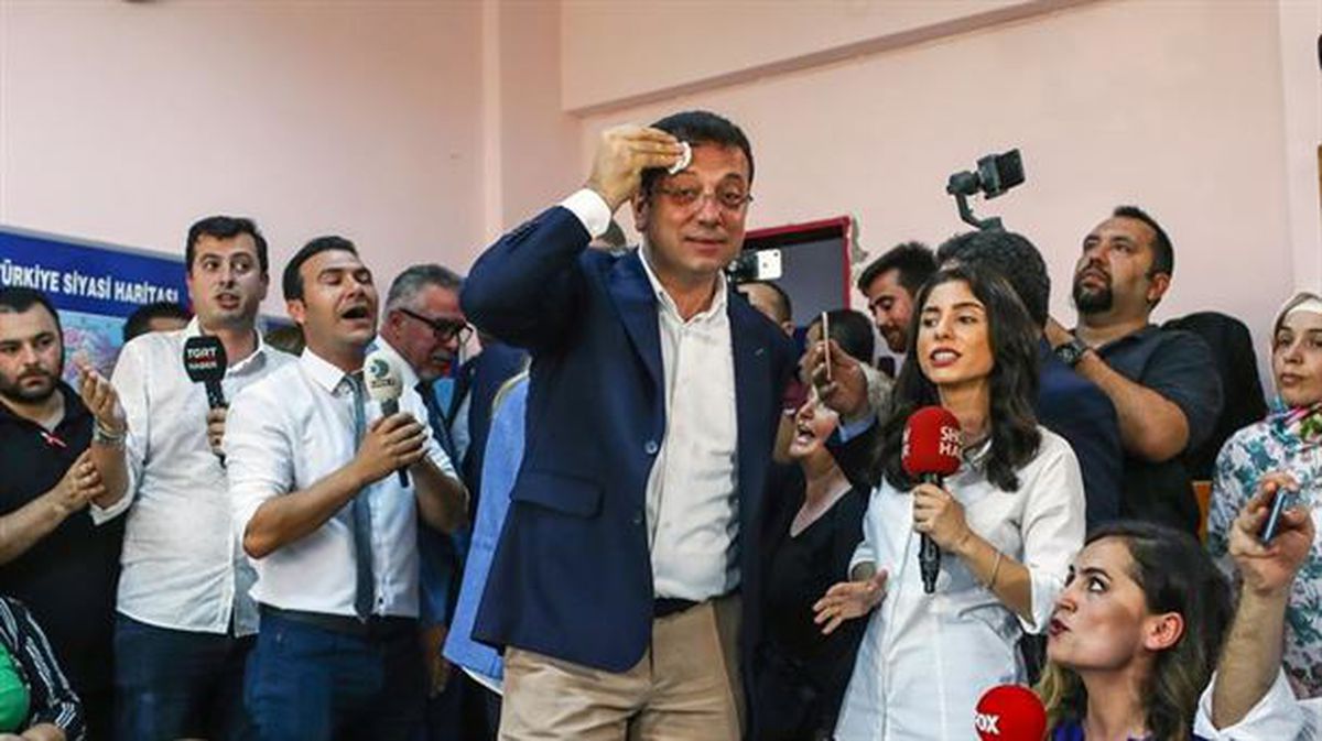 El candidato del partido socialdemócrata CHP a la Alcaldía de Estambul, Ekrem Imamoglu.