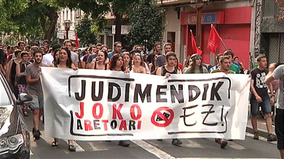 Manifestación en Judimendi.