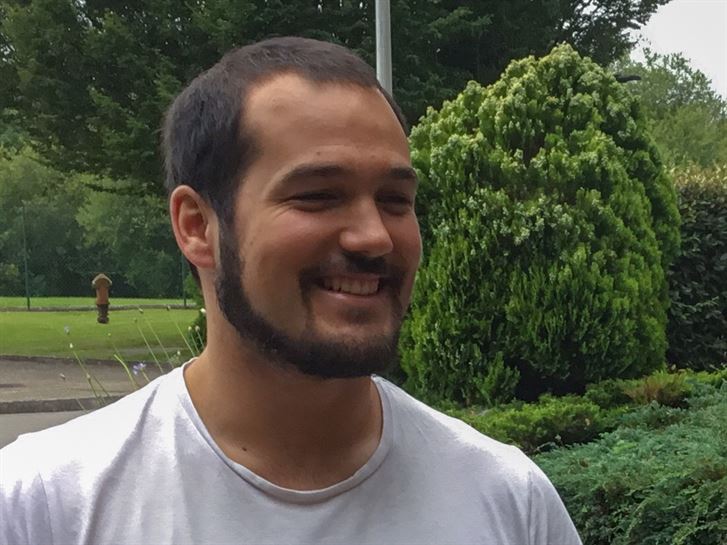 Gorka, en Miramon, antes de la final. (Foto: EiTB)