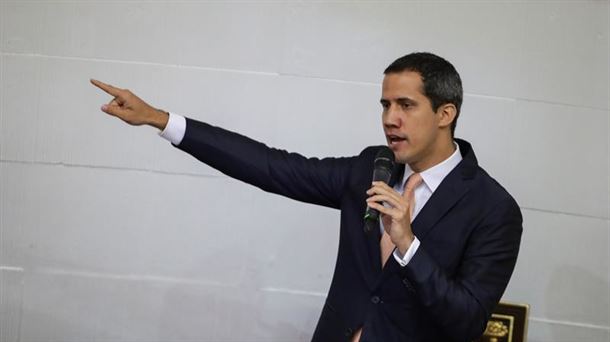 Juan Guaidó en un acto público