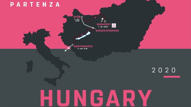 Recorrido del Giro 2020 por Hungría
