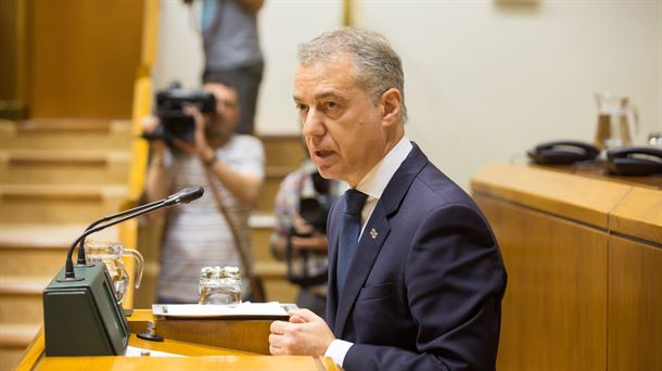 Urkullu, en el Parlamento Vasco.