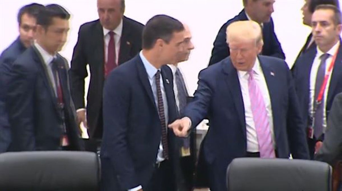 Donald Trump eta Pedro Sánchez. Argazkia: Agentziak