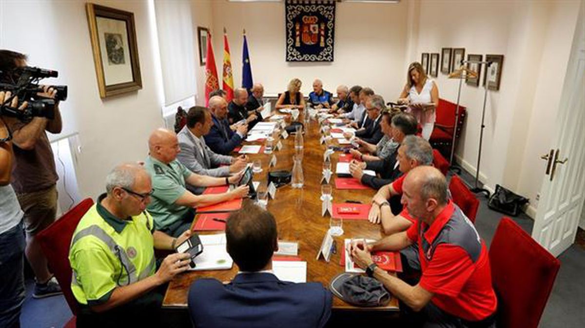 Reunión sobre seguridad en Pamplona