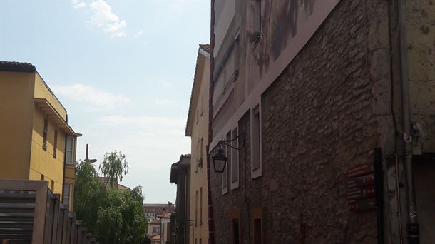 El mural del Cantón de San Francisco podría ser el último en el Casco Medieval.   