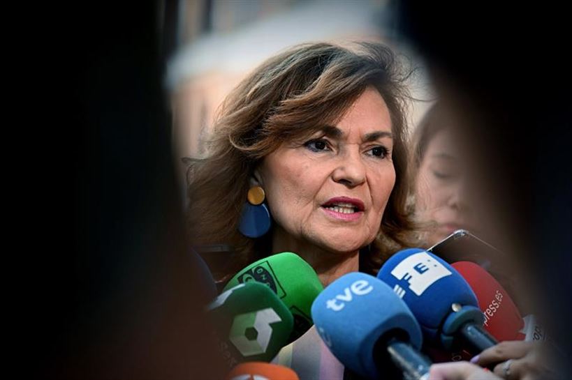La vicepresidenta del Gobierno español en funciones, Carmen Calvo.