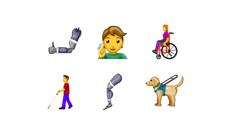 emojis nuevos de 2019: personas con discapacidad