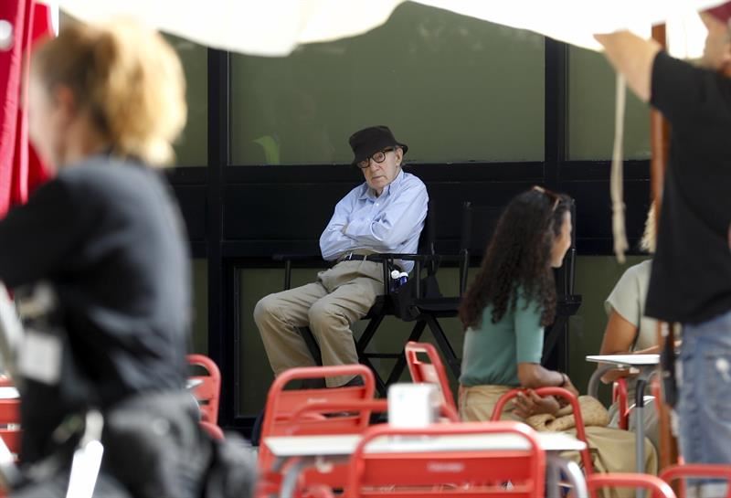 Woody Allen, durante el rodaje en San Sebastián. 