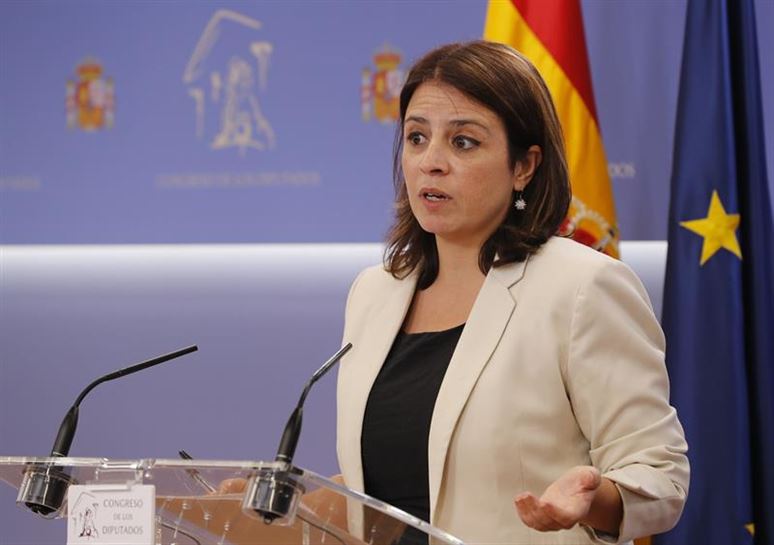 La portavoz del PSOE en el Congreso de los Diputados, Adriana Lastra