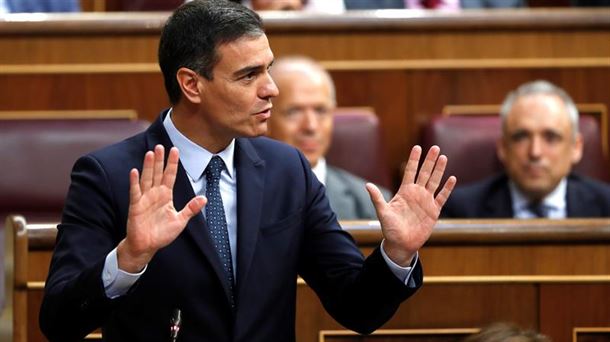 Pedro Sánchez en una foto del debate de investidura