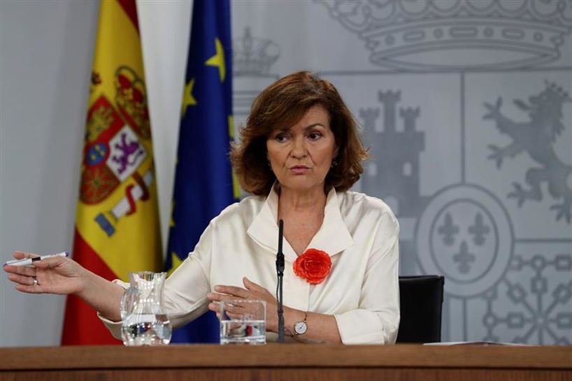 Carmen Calvo, Espainiako Gobernuko presidenteordea. Argazkia: EFE