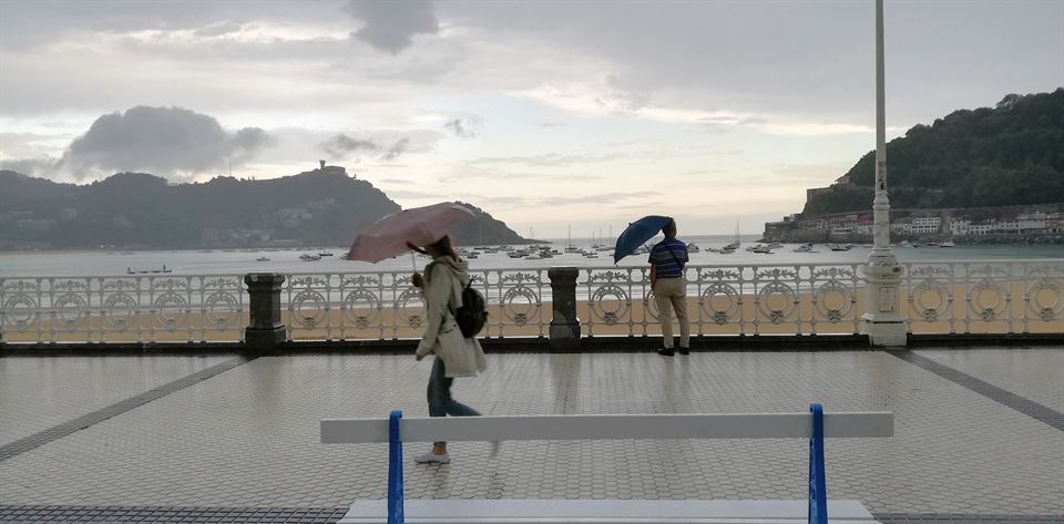 Tormentas y lluvia en San Sebastián (Gipuzkoa).
