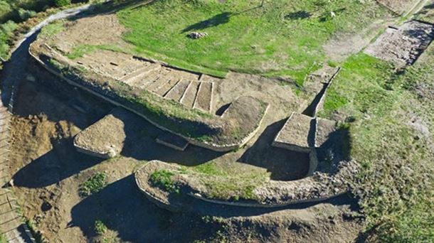 Imagen aérea del poblado excavado