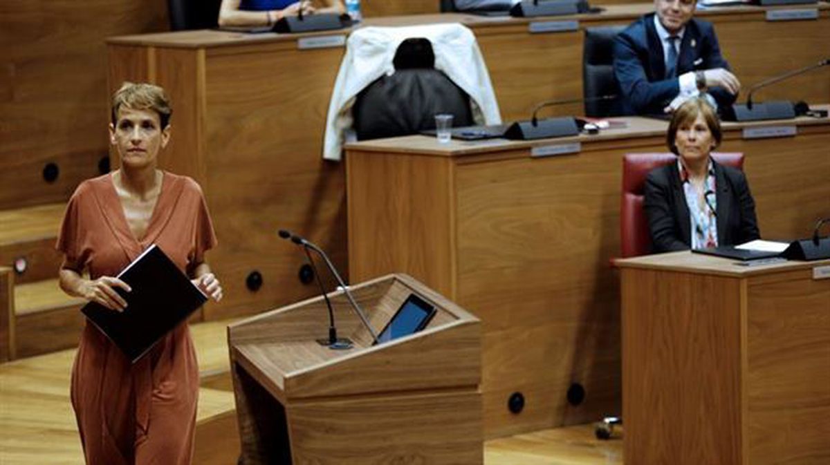 Maria Chivite Nafarroako Gobernuko presidentea artxiboko irudi batean.