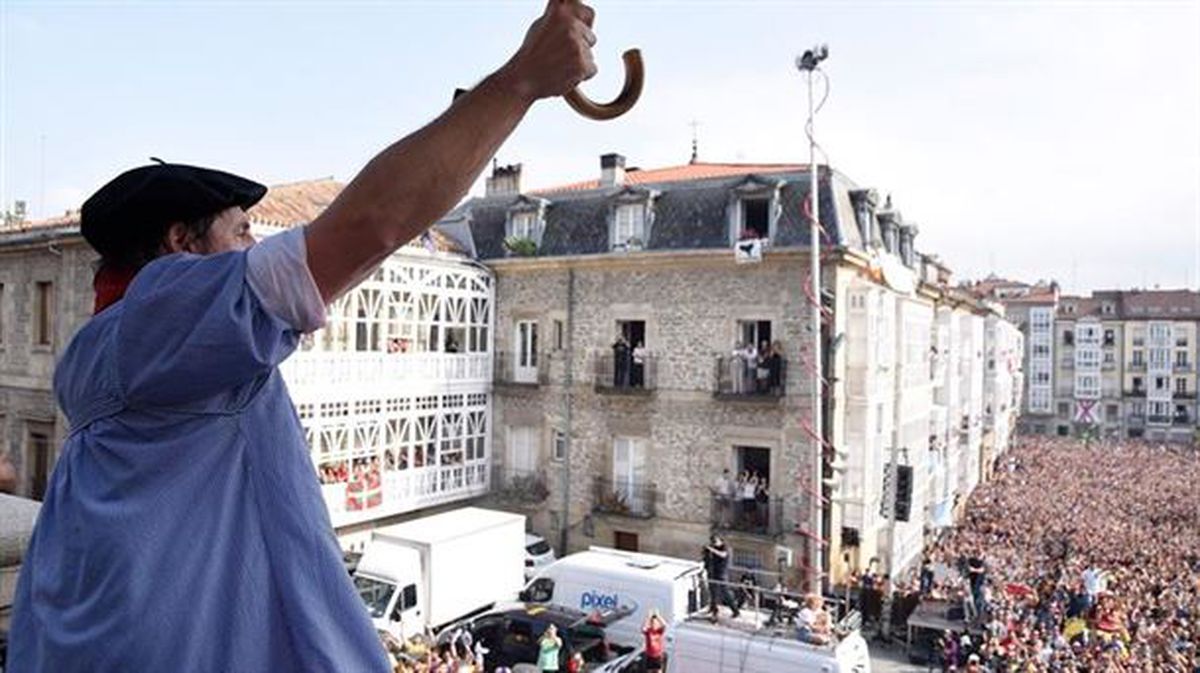 Gorka Ortiz de Urbina en las fiestas de La Blanca 2019. Foto: EFE.