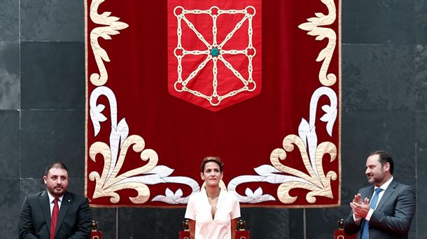 Unai Hualde, María Chivite y José Luis Ábalos