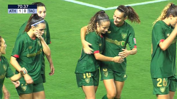 Las jugadoras del Athletic celebrando un gol