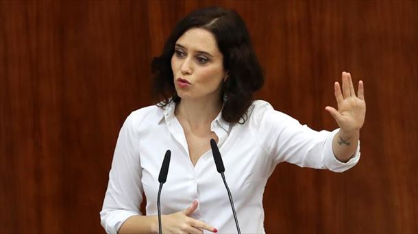 Isabel Díaz Ayuso, en su intervención. Foto: EFE