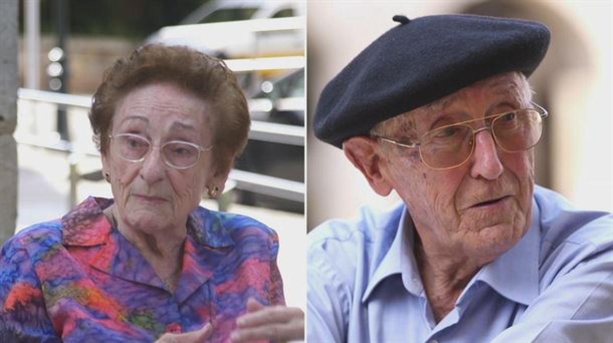 María Luisa Lekunberri y Luis Iriondo, dos supervivientes del bombardeo de Gernika