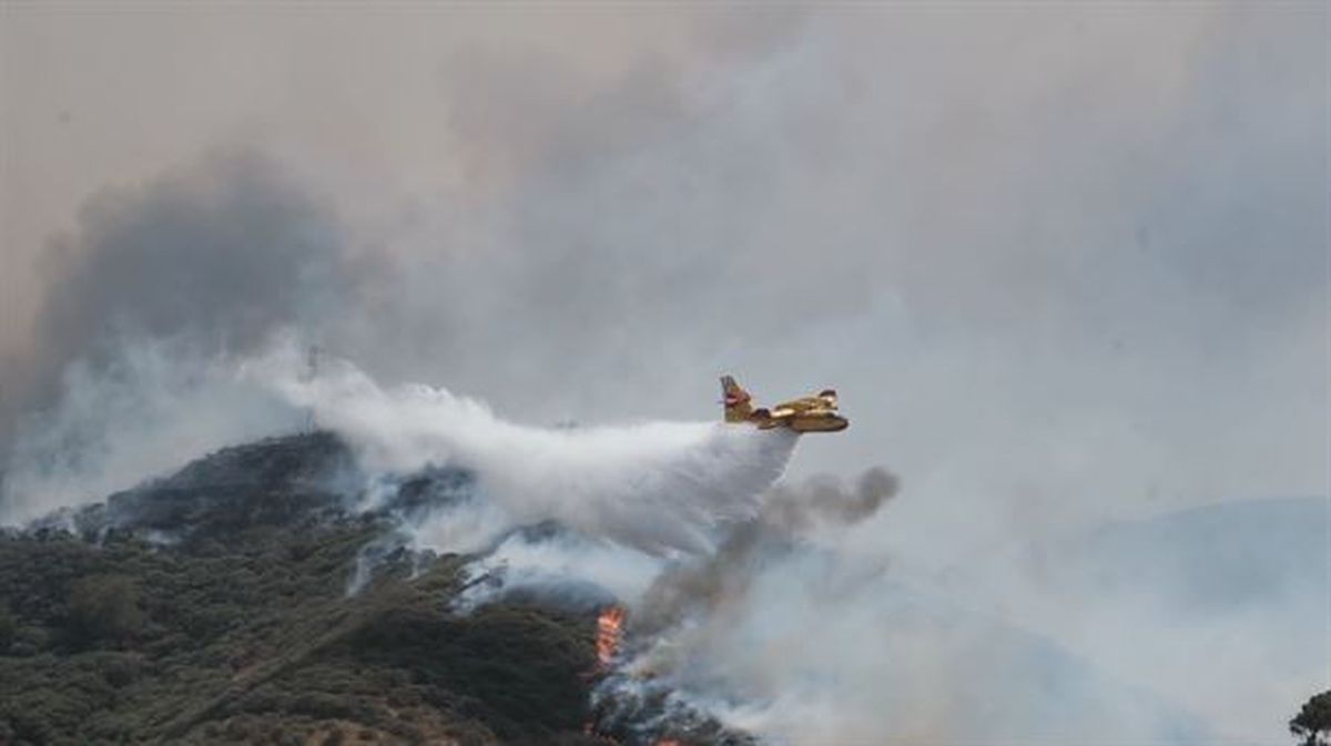 Incendio forestal en Gran Canaria, el 18 de agosto de 2019.