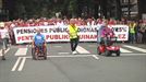 Multitudinaria manifestación de los pensionistas en Bilbao