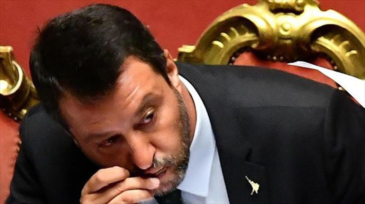 Matteo Salvini, artxiboko irudi batean.