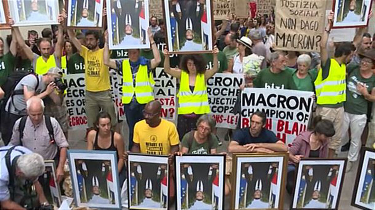 Protesta en Baiona