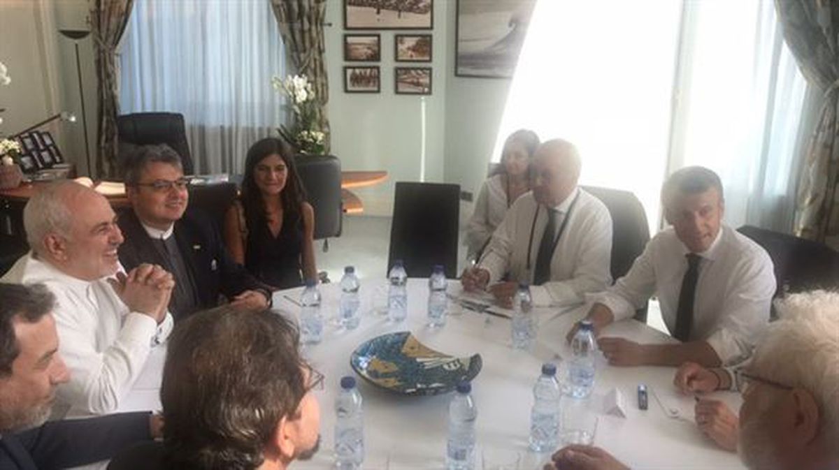 Visita del ministro de Exteriores de Irán en Biarritz. 