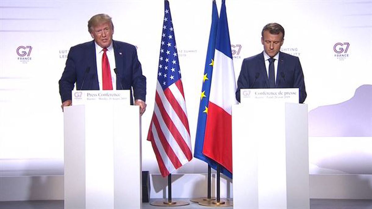 Donald Trump y Emmanuel Macron. Foto: EiTB