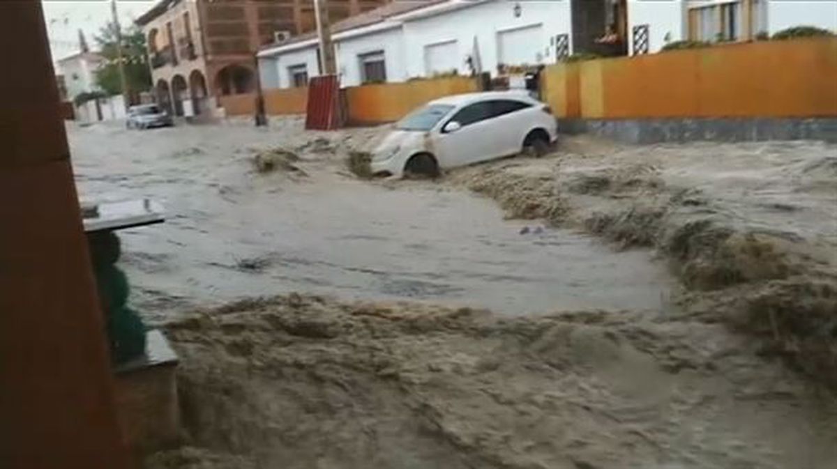 Calles inundadas en Toledo