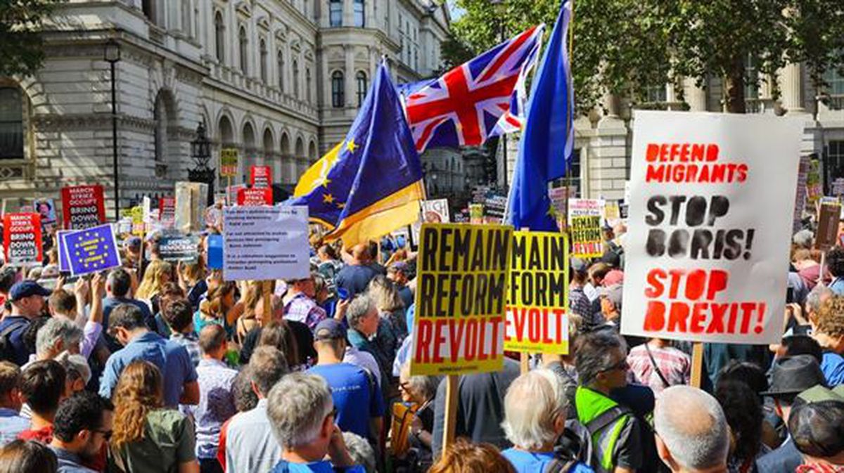 Protestas contra el 'brexit' en Londres. Foto: Efe