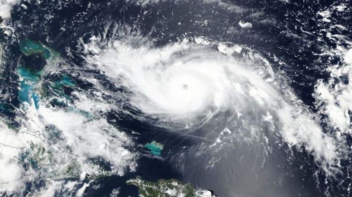 Imagen del huracán Dorian desde el espacio.