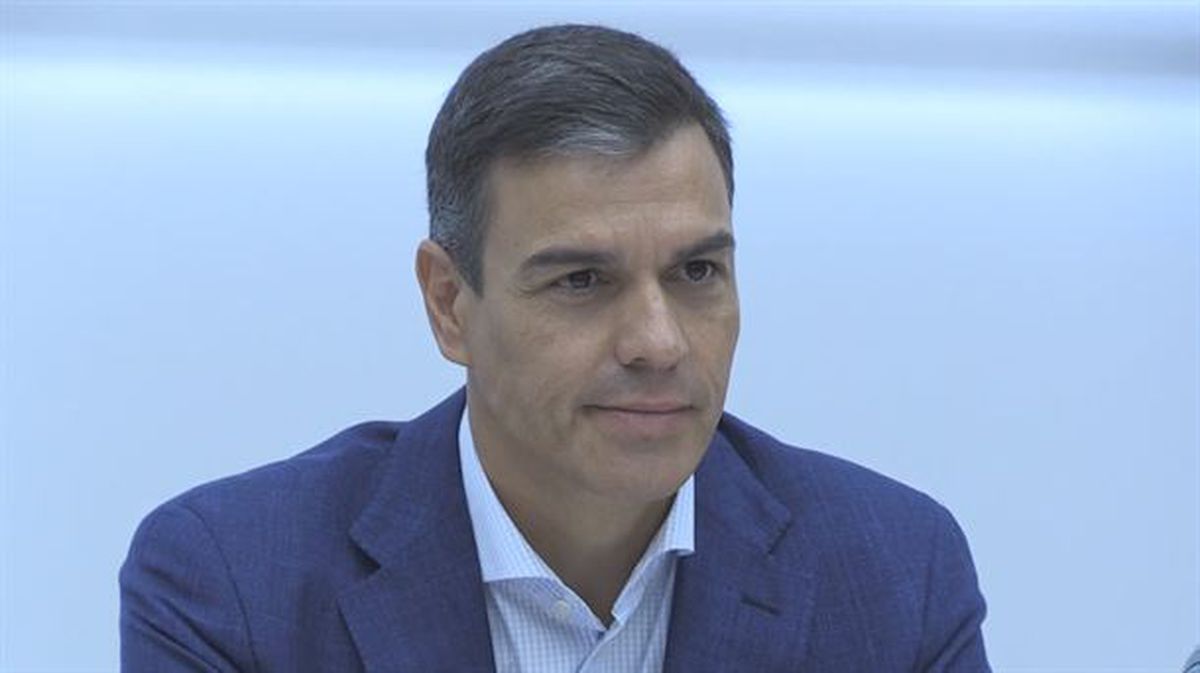 Pedro Sánchez en la reunión de la ejecutiva del PSOE