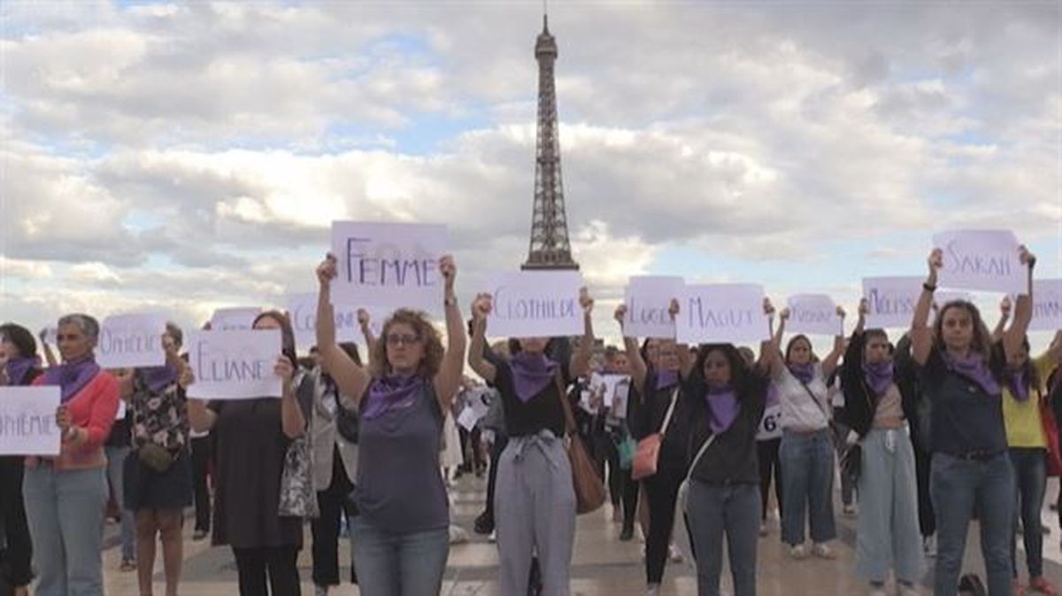 Protesta contra la violencia machista en París