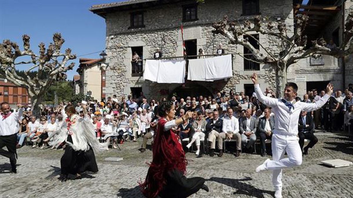 Un momento de la representación en los actos del segundo Día de la Diáspora Vasca. Foto: EFE