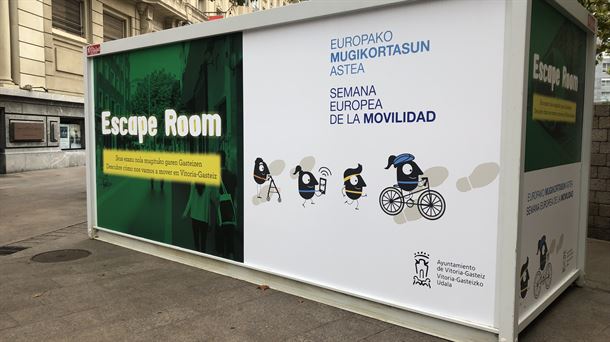 'Mugibox' la sala de escape de la Semana de la Movilidad de Gasteiz