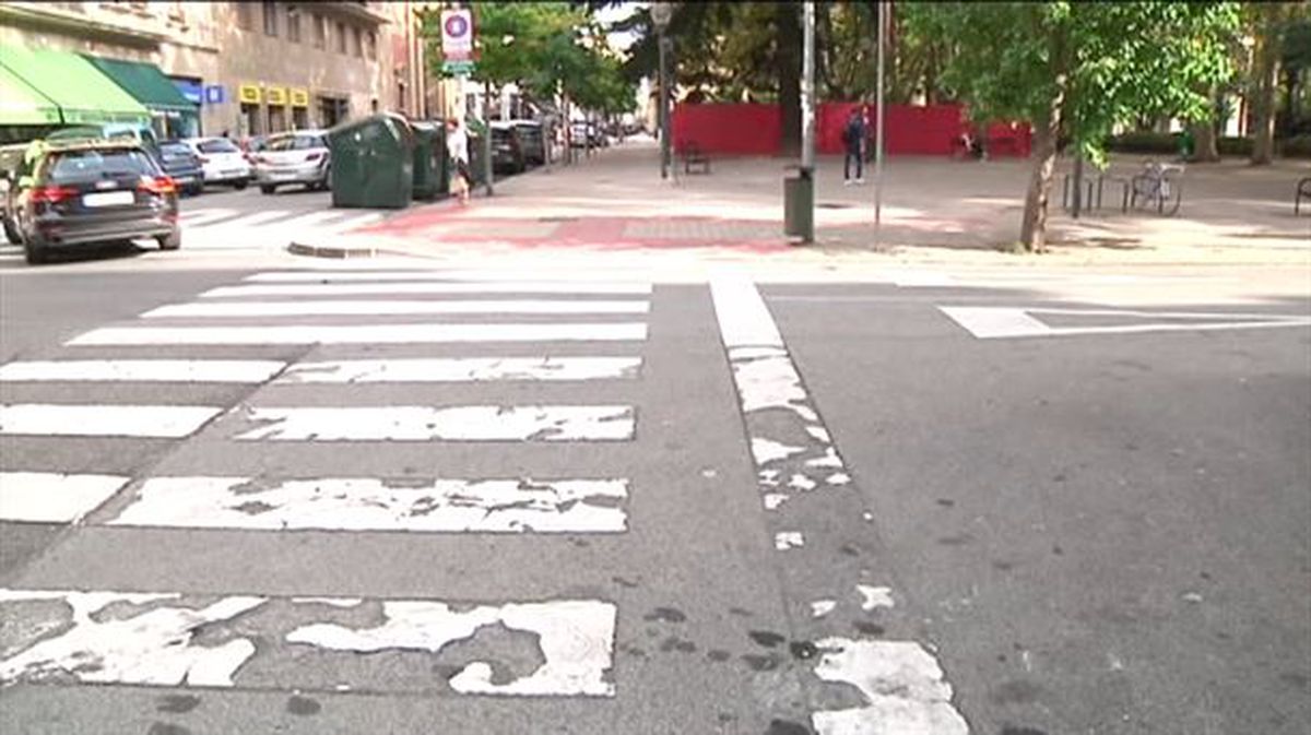 Paso de peatones en Pamplona. Foto: EiTB