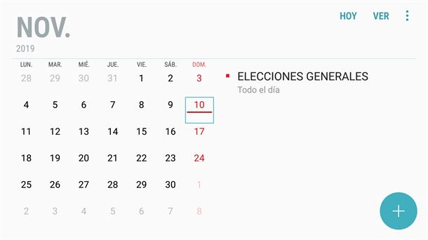 Calendario electoral hacia el 10-N