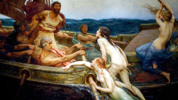 Ulises y las sirenas. H.J.Draper. Wikipedia