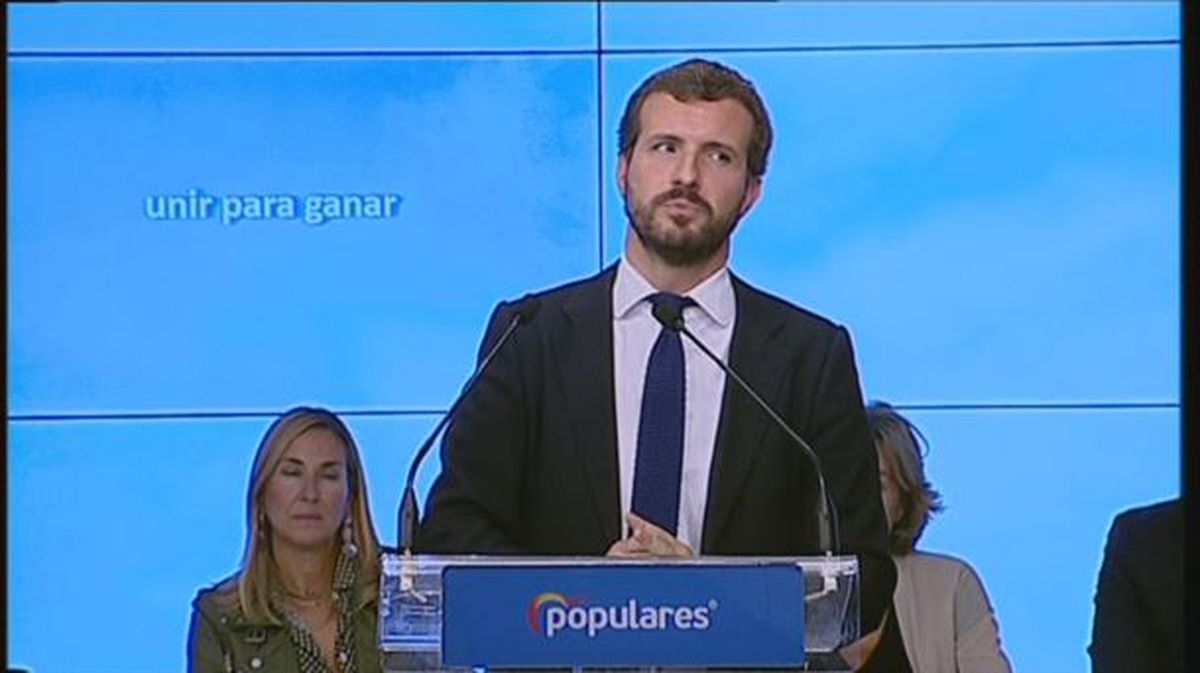 Pablo Casado, líder del PP. Imagen obtenida de un vídeo emitido en EiTB