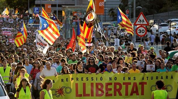 Manifestación para reclamar la puesta en libertad de los CDR encarcelados.