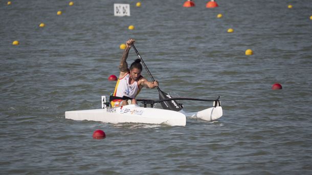 Higinio Rivero en el Mundial de piragüismo adaptado de la ciudad húngara de Szeged