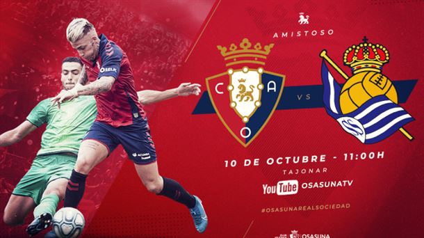 Cartel anunciador del partido amistoso entre Osasuna y Real Sociedad