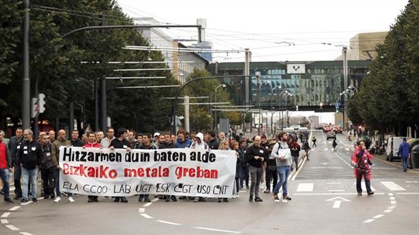 Bilboko manifestazioak hiribilduaren hainbat kale zeharkatu ditu. Argazkia: EFE. 