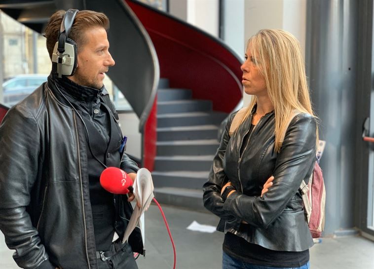 Dáni Álvarez y Zuriñe García, jefa de cocina del Restaurante Andra Mari