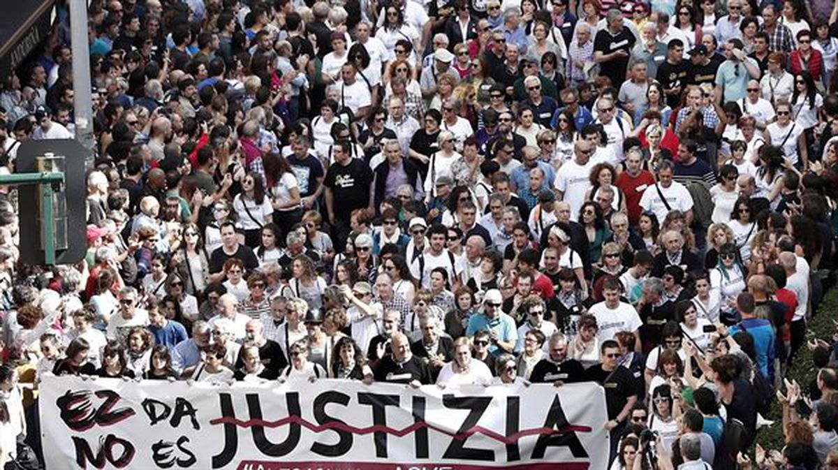 Manifestación en apoyo a los jóvenes condenados por el caso Alsasua.