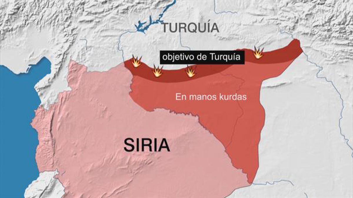 La operación militar turca contra posiciones kurdas en el norte de Siria, en marcha