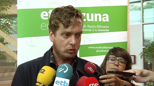 Maiorga Ramírez, dirigente de EA en Navarra y parlamentario de EH Bildu. Foto: EiTB