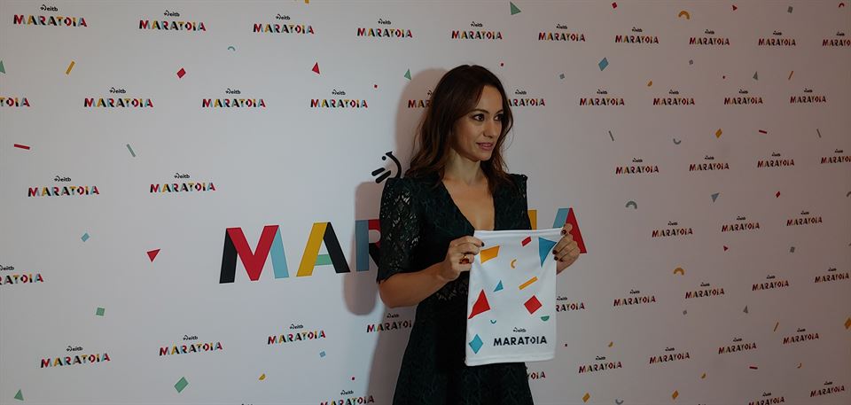 Natalia Verbeke EiTB Maratoiko buffarekin (Argazkia: EITB)