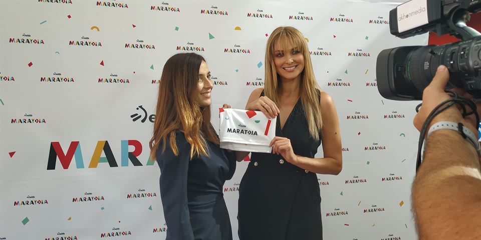 Barbara Goenaga eta Blanca Soto EiTB Maratoiko buffarekin (Argazkia: EITB)